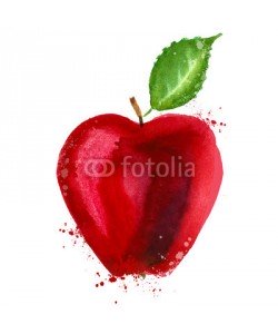 ~ Bitter ~, Red apple logo design template. food or fruit icon.