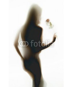 Кирилл Рыжов, Silhouette shot of sexy naked woman smelling red rose
