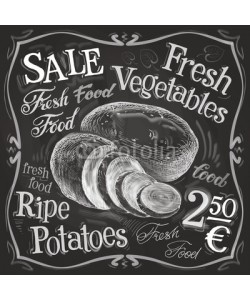 ~ Bitter ~, potato, potatoes vector logo design template. fresh food