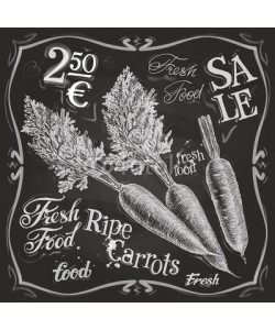 ~ Bitter ~, carrots vector logo design template. vegetables, fresh food or