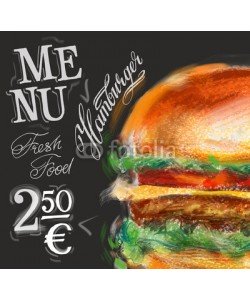 ~ Bitter ~, hamburger, burger vector logo design template. fast food or menu
