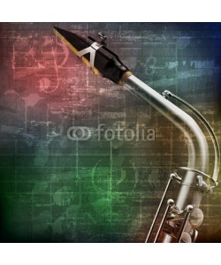 lembit, abstract grunge background with saxophone