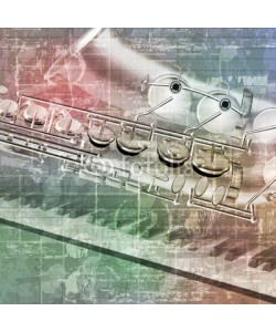 lembit, abstract grunge background with saxophone and piano keys