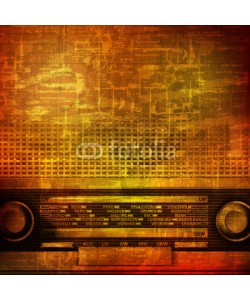 lembit, abstract grunge background with retro radio