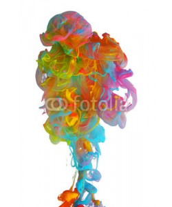 Leigh Prather, Clouds of bright colorful ink mixing in water