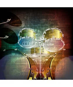 lembit, abstract grunge background with drum kit