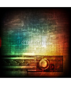 lembit, abstract grunge background with retro radio