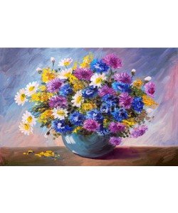 max5799, oil painting - bouquet of wildflowers