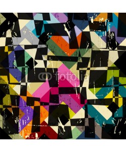 Kirsten Hinte, abstract geometric background, with squares, strokes and splashe