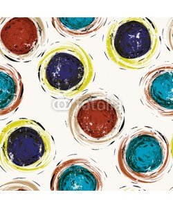 Kirsten Hinte, seamless abstract geometric background pattern, with paint strokes and sp