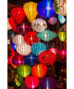 amadeustx, Paper lanterns on the streets of old Asian  town