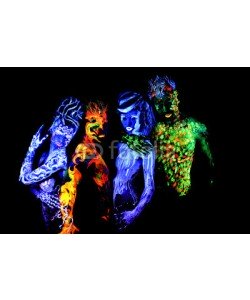 Andrey_Arkusha, Body art glowing in ultraviolet light