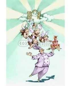 nuvolanevicata, A cake catching angels
