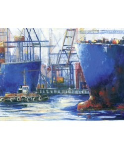 Helma Wolff, Blaue Stunde im Hafen II