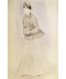 Pierre-Auguste Renoir, Woman with a Muff, 1883-84 (pen & ink on paper)