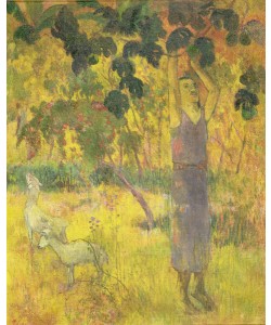 Paul Gauguin, Man Picking Fruit from a Tree, 1897 (oil on canvas)