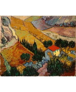 Vincent van Gogh, Landscape with House and Ploughman, 1889 (oil on canvas)