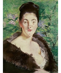 Edouard Manet, Woman in a fur coat (pastel)