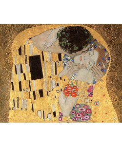 Gustav Klimt, The Kiss, 1907-08 (oil on canvas) (detail of 601)