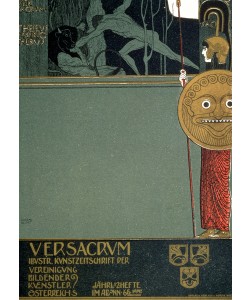 Gustav Klimt, Cover of 'Ver Sacrum', the journal of the Viennese Secession, depicting Theseus and the Minotaur, at the time of the first Secession exhibition in Vienna, 1898 (lithograph)
