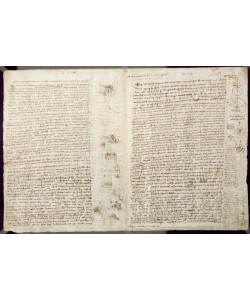 Leonardo da Vinci, Scientific diagrams, from the Codex Leicester, 1508-12 (sepia ink on linen paper)