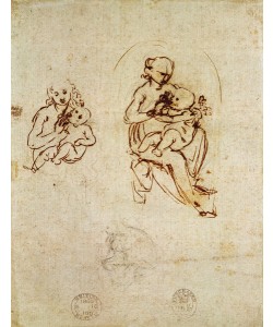 Leonardo da Vinci, Study for the Virgin and Child, c.1478-1480 (ink and pencil on paper)