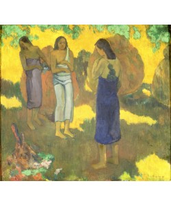 Paul Gauguin, Three Tahitian Women against a Yellow Background, 1899 (oil on canvas)