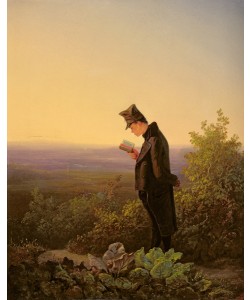 Carl Spitzweg, Reading the Breviary, The Evening (oil on canvas)