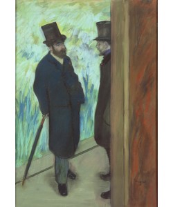 Edgar Degas, Friends at the Theatre, Ludovic Halevy (1834-1908) and Albert Cave (1832-1910) 1878-79 (pastel on paper)