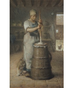 Jean-Francois Millet, Churning Butter, 1866-68 (pencil & pastel on paper)
