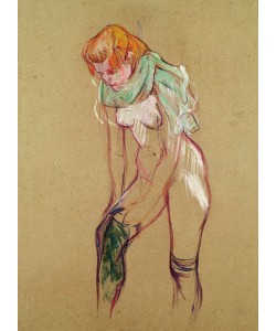Henri de Toulouse-Lautrec, Woman Pulling Up her Stocking, 1894 (oil on card)
