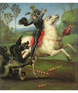 Raphael, St. George Struggling with the Dragon, c.1503-05 (oil on panel) (see also 95727)