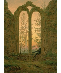 Caspar David Friedrich, Ruins of the Oybin Monastery (The Dreamer) 1835-40 (oil on canvas)
