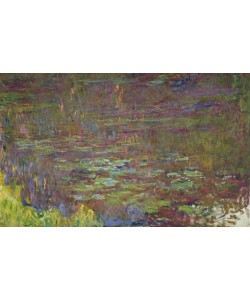 Claude Monet, Waterlilies at Sunset, detail from the right hand side, 1915-26 (oil on canvas)