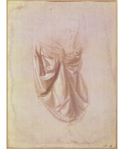 Leonardo da Vinci, Drapery study (gouache on canvas)