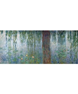 Claude Monet, Waterlilies: Morning with Weeping Willows, detail of the left section, 1915-26 (oil on canvas) (see also 162348-9)