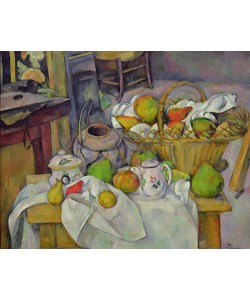 Paul Cézanne, Still life with basket, 1888-90 (oil on canvas)