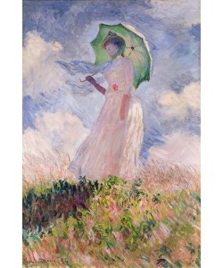 Claude Monet, Woman with Parasol turned to the Left, 1886 (oil on canvas)