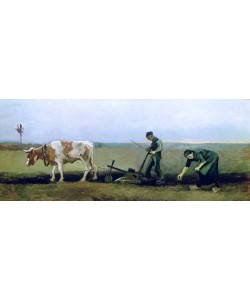 Vincent van Gogh, Labourer and Peasant Planting Potatoes, 1884 (oil on canvas)