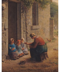 Jean-Francois Millet, Feeding the Young, 1850 (oil on canvas)