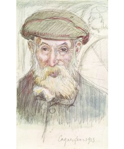Maurice Denis, Portrait of Pierre Auguste Renoir (1841-1919) at Cagnes, 1913 (pencil & w/c on paper)