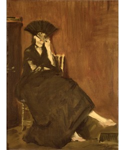 Edouard Manet, Berthe Morisot (1841-95) with a Fan, 1872 (oil on canvas)