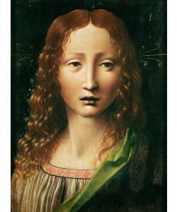 Leonardo da Vinci, Head of the Saviour (oil on panel)