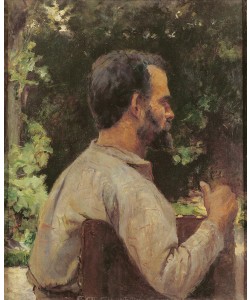 Henri de Toulouse-Lautrec, Head of a Man, Monsieur Etienne Devismes, 1882 (oil on canvas)