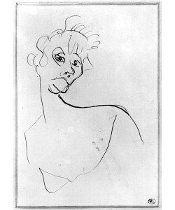 Henri de Toulouse-Lautrec, Yvette Guilbert (1867-1944) 1894 (pen & ink on paper)