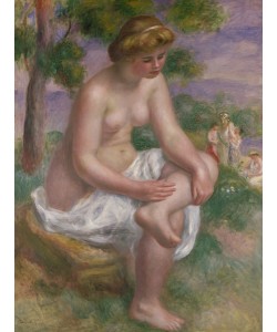 Pierre-Auguste Renoir, Seated Bather in a Landscape or, Eurydice, 1895-1900 (oil on canvas)