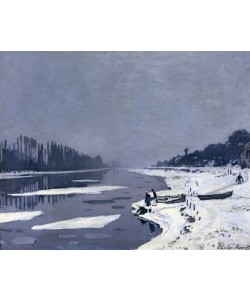 Claude Monet, Ice floes on the Seine at Bougival, c.1867-68 (oil on canvas)