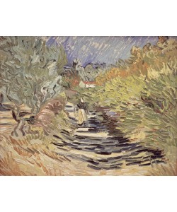 Vincent van Gogh, A Road in St. Remy with Female Figures, 1889 (oil on canvas)
