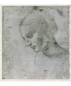 Leonardo da Vinci, Head of a Young Woman or Head of the Virgin, c.1490 (silverpoint on paper)