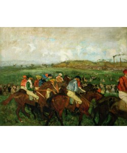 Edgar Degas, Gentlemen race. Before the Departure, 1862 (oil on canvas)